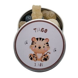 Contenant Dragées Personnalisé Tigreau Charmeur